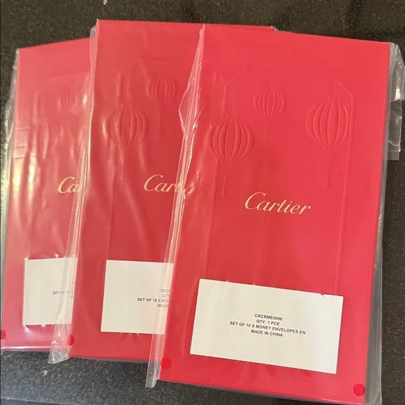 Cartier Vibrant Red Envelopes Trio - Picture 3 of 5
